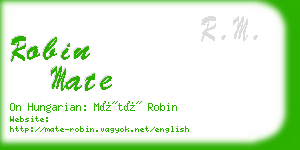 robin mate business card